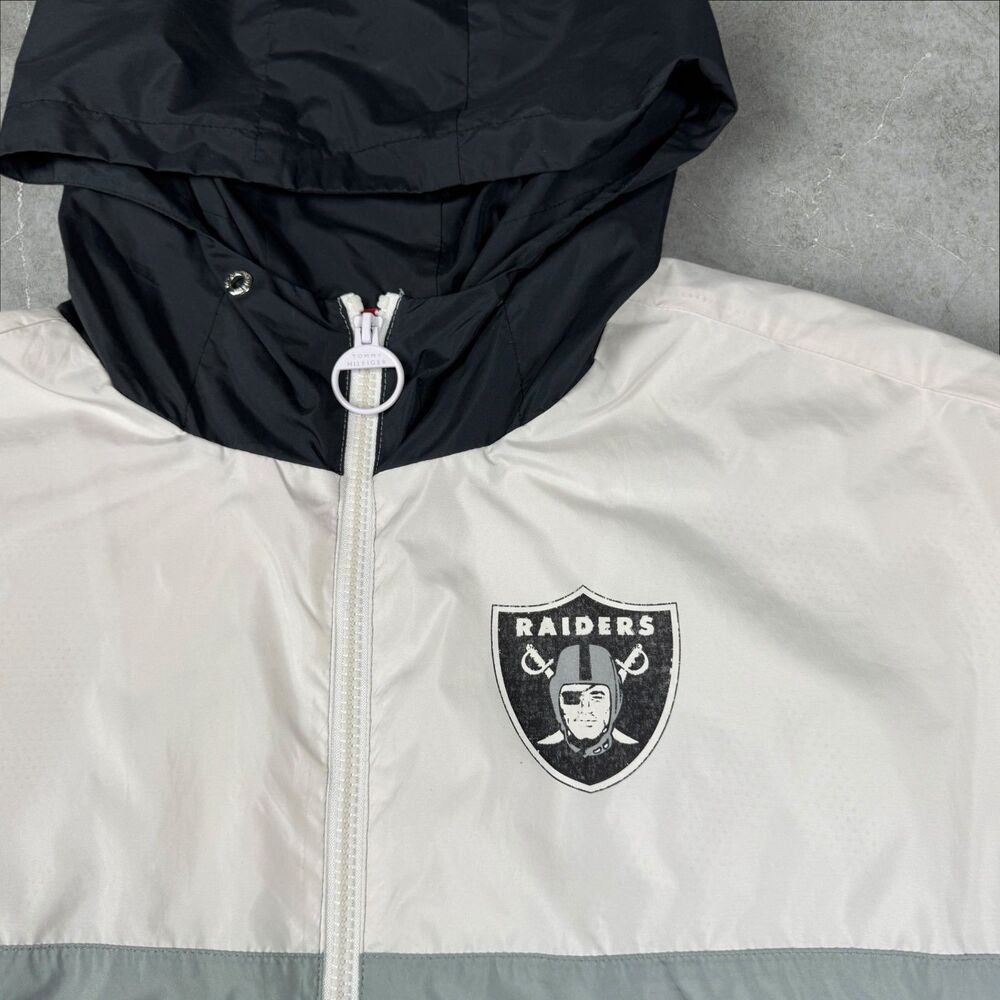 Vintage Y2K Raiders x Tommy Hilfiger Womens Lightweight Cropped Boxy Windbreaker - Picture 3 of 10